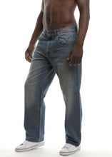 Load image into Gallery viewer, Relaxed Fit Jeans - Medium Blue Side
