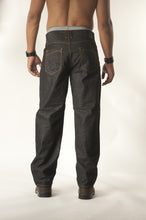 Load image into Gallery viewer, Straight Fit Jeans - Raw Black Back
