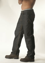 Load image into Gallery viewer, Straight Fit Jeans - Raw Black Side
