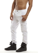 Load image into Gallery viewer, Skinny Cargo Pants - White Side
