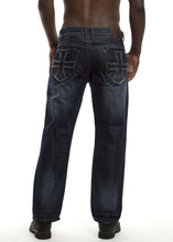 Load image into Gallery viewer, Straight Fit Jeans - Indigo Magnum Back
