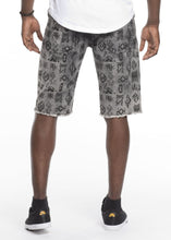 Load image into Gallery viewer, Extreme Wash Tribal Print Denim Shorts
