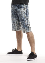 Load image into Gallery viewer, Extreme Wash Tribal Print Denim Shorts
