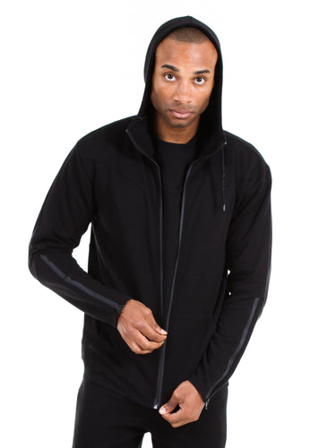 87074ZH Black, Men's Tech Fleece Zipup Hoodie