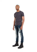 Load image into Gallery viewer, 89076SK Steel Blast, Men&#39;s Skinny Fit Moto Denim Jeans
