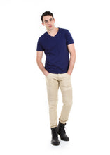 Load image into Gallery viewer, 89086SK Khaki, Men&#39;s Moto Twill Skinny Fit Pants
