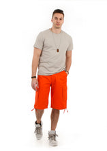 Load image into Gallery viewer, 9312 Orange, Men&#39;s Non-Wash Belted Cargo Shorts

