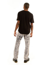 Load image into Gallery viewer, D7PT1078 Dirty Raw Wash, Men&#39;s Patched Ripped Jeans

