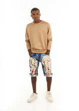Load image into Gallery viewer, Paint Splatter Denim Shorts
