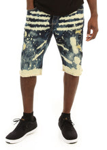 Load image into Gallery viewer, Bleached and Distressed Denim Shorts
