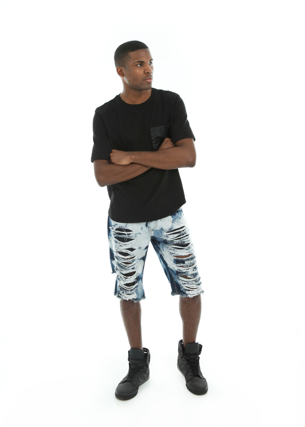 Extreme Distressed Denim Shorts