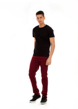 Load image into Gallery viewer, 8183 Burgundy, Men&#39;s Skinny Fit Stretch Jeans
