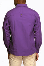 Load image into Gallery viewer, Button Long Sleeve Shirt - Grape Back

