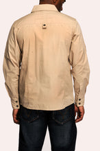 Load image into Gallery viewer, Button Long Sleeve Shirt - Khaki Back
