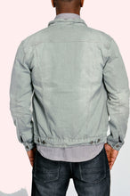 Load image into Gallery viewer, Denim Jacket - Frost Gray Back
