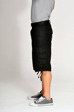 Load image into Gallery viewer, Cargo Shorts - Black Side

