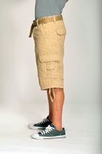 Load image into Gallery viewer, Cargo Shorts - Khaki Side
