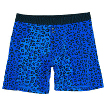 Load image into Gallery viewer, Men&#39;s Jaguar Camo Blue Fitted Boxers
